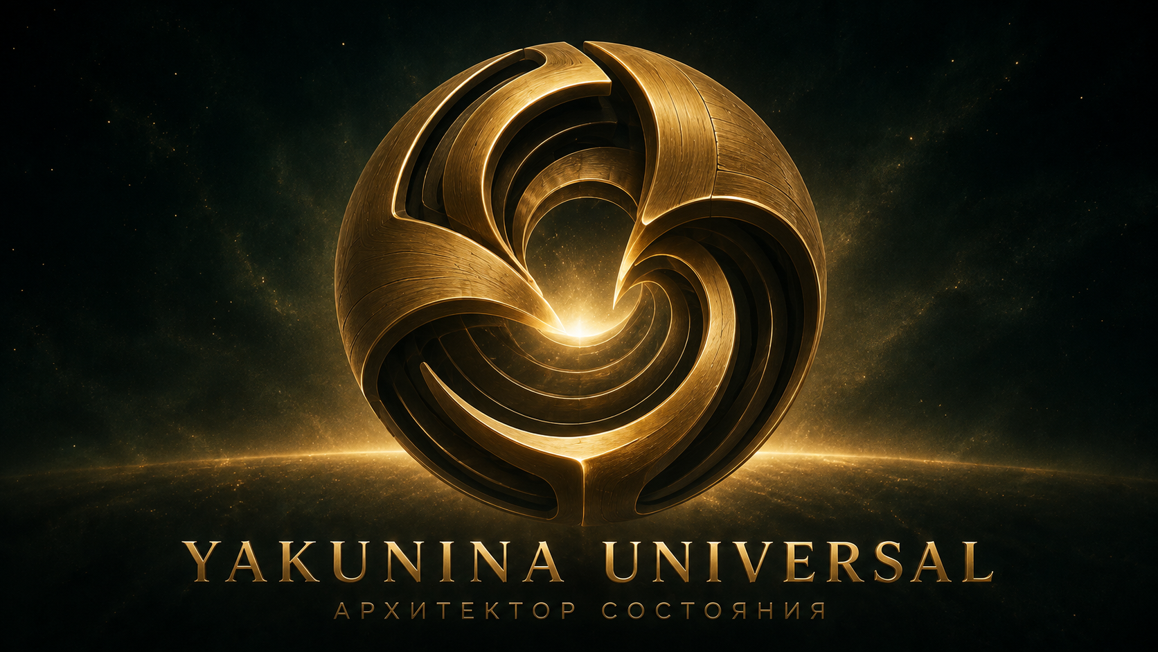 Золотой знак «Портал мультивселенной» бренда Yakunina Universal